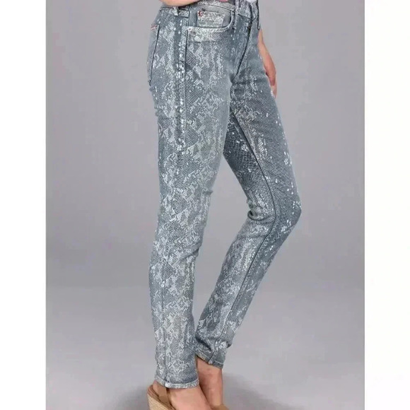 🔥HP🔥 Hudson Women’s Mid Rise Nico Super Skinny Snake Jeans Size 24 - Picture 5 of 12